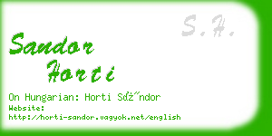 sandor horti business card